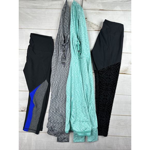 Lot of 4 by Reflex 90 Degree Womens M Cowl Neck Hoodies Leggings Velvet Athletic - Picture 1 of 16